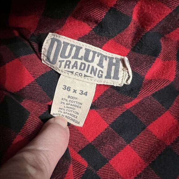 Duluth Trading Company Ballroom Khakis Flannel Lined Pants Men's 36 X 34 - Picture 6 of 6